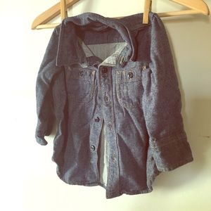 Stretch Denim Button Up